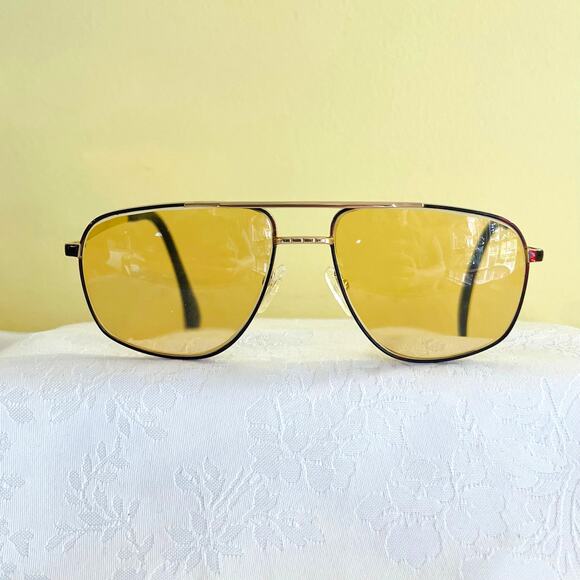 Vintage NIKON Aviator w/ Tortoise Side Eyeglasses Sunglasses Frame 59-17, Japan - Picture 1 of 16